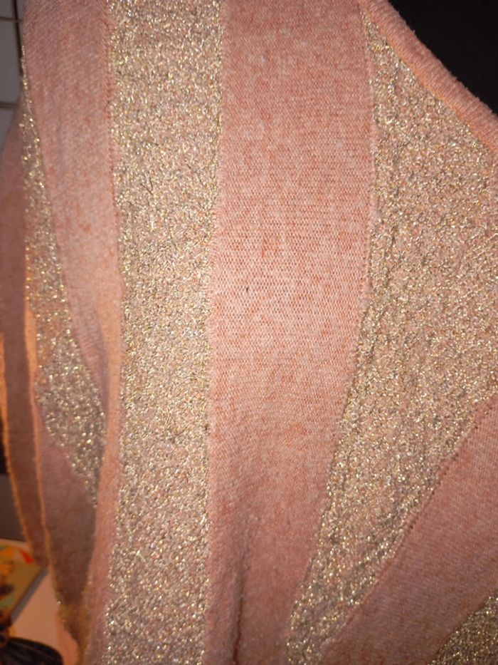 Pull femme rose et doré 38 - photo numéro 3