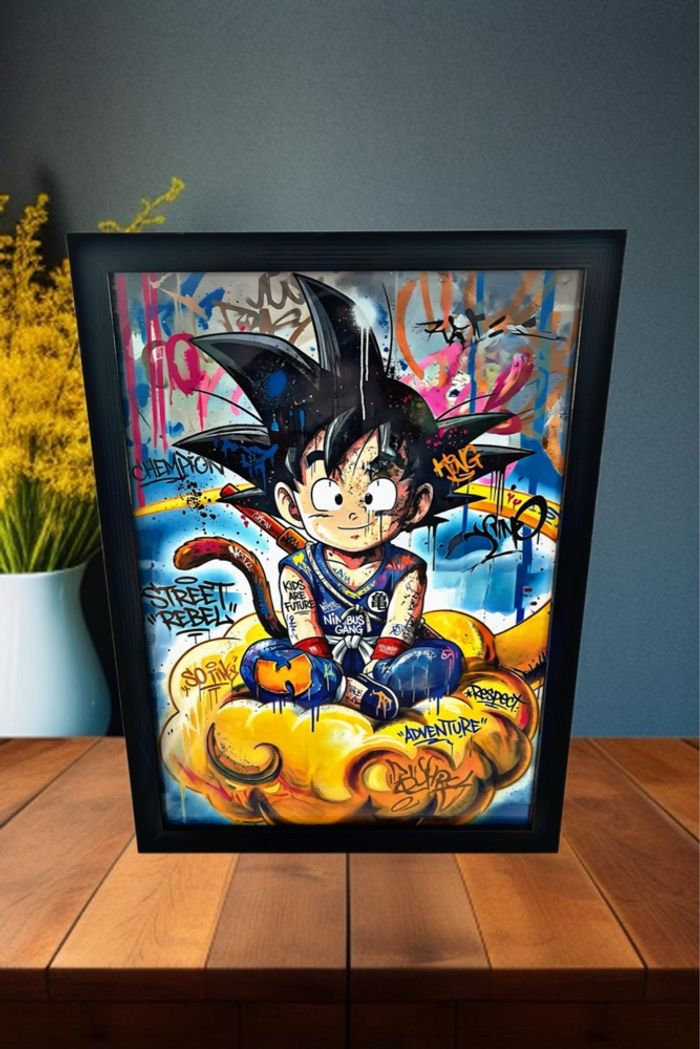Cadre street art San goku