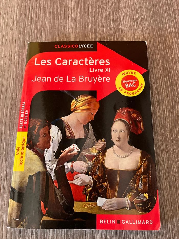 Livre lycée les caractères Jean de La Bruyère
