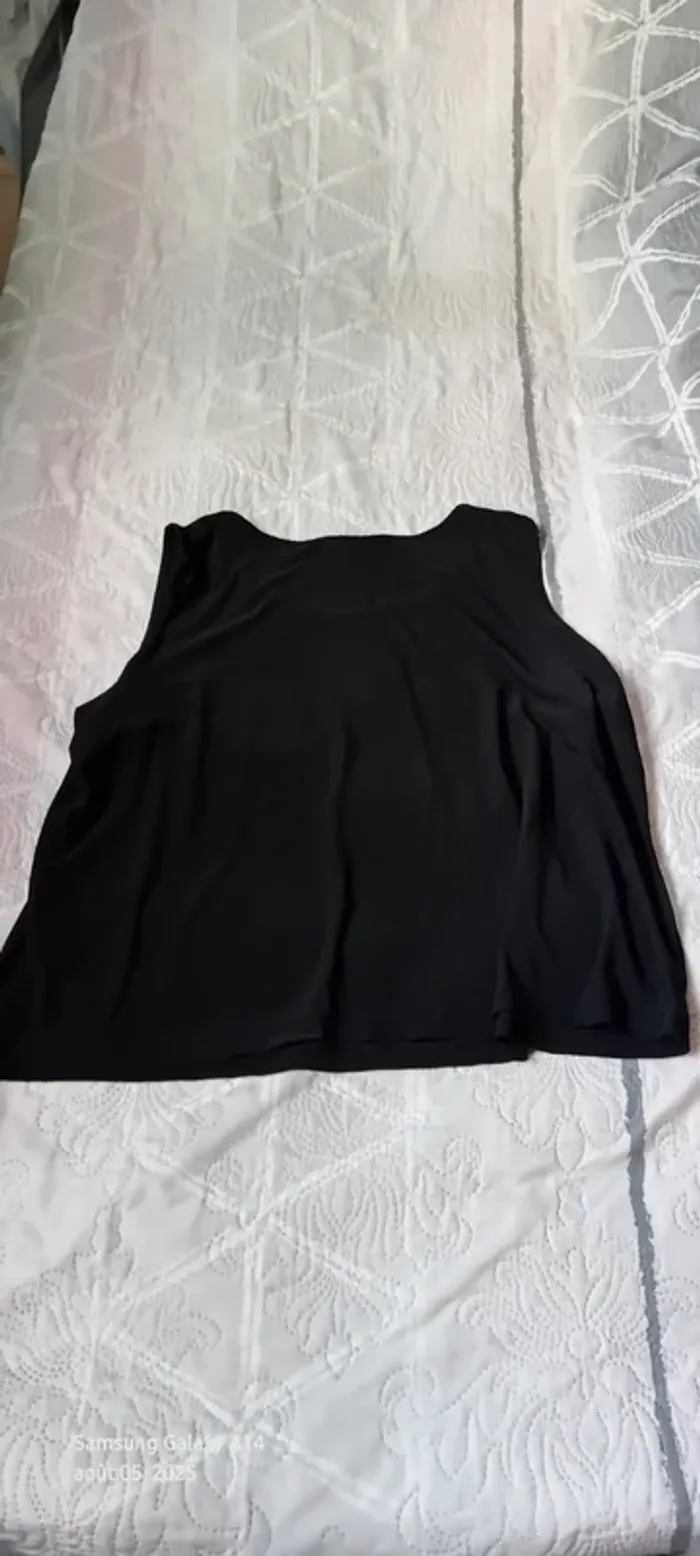 Débardeur fluide col rond noir femme xxl opaline - photo numéro 16