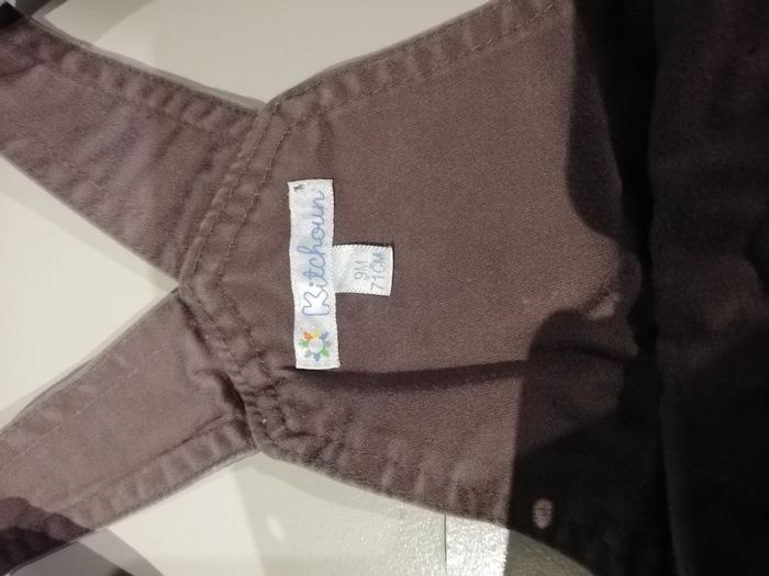 Salopette garçon marron Kitchoun 9 mois - photo numéro 2