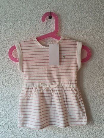 robe rayer blanche et rose Kiabi