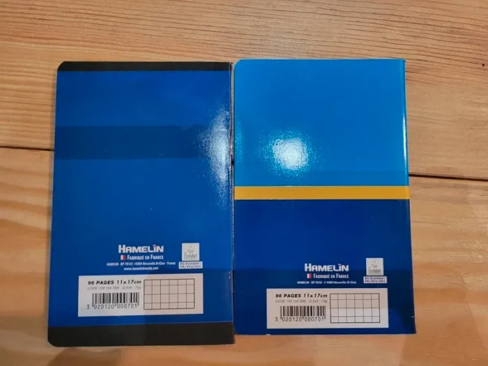 Neufs 2 petits carnets petits carreaux 11x17cm - photo numéro 2