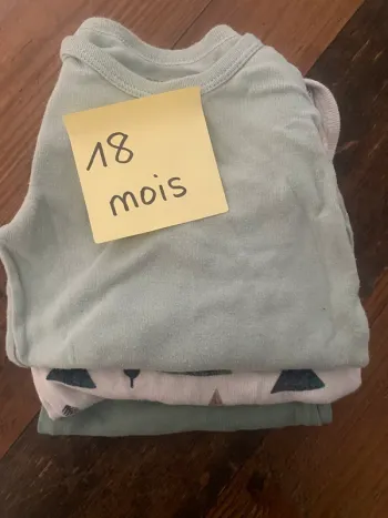 Lot bodies manches longues 18mois