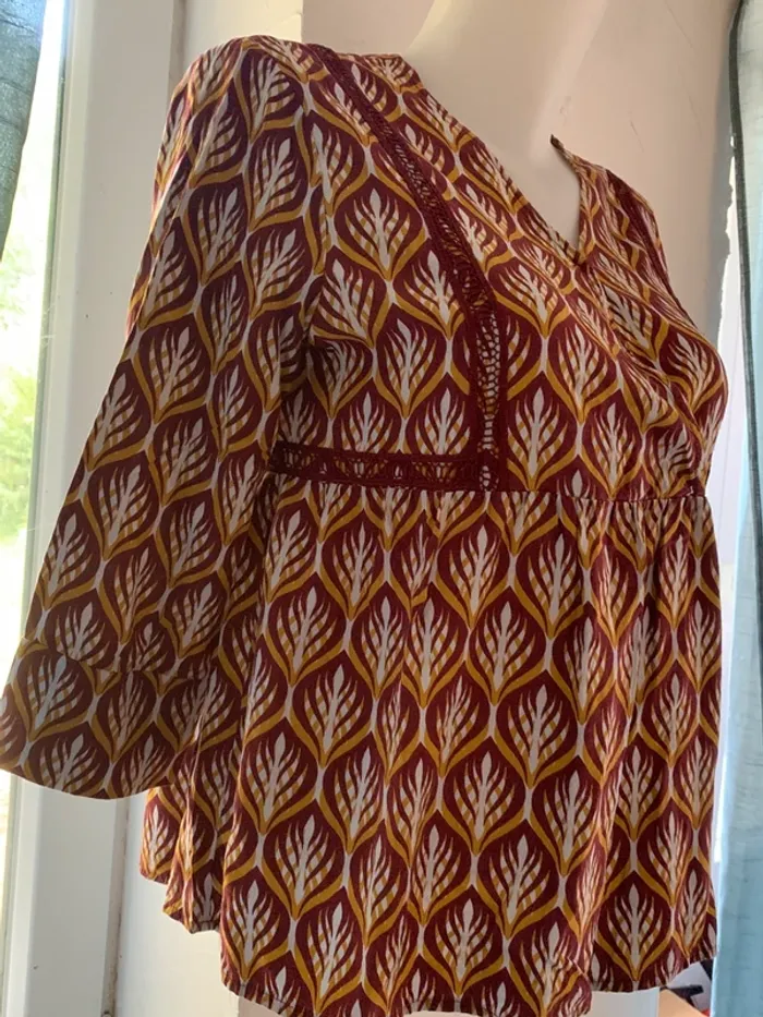 Blouse motif Only taille 38 manches 3/4 - photo numéro 9