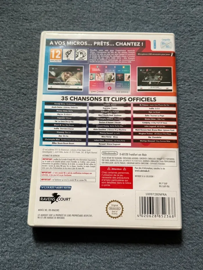 Let’s Sing 2016 + Micro - Wii / Wii U - Très bon état - photo numéro 3