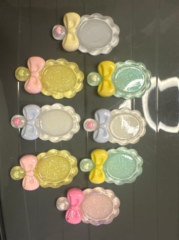 Lot de 8 perle plate NON percé 