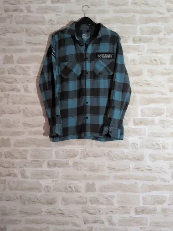 Chemise Millet à carreaux – Bleu – Taille XS (taille grand)