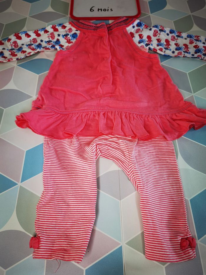 D3084 - combipantalon fille 6 mois - photo numéro 3