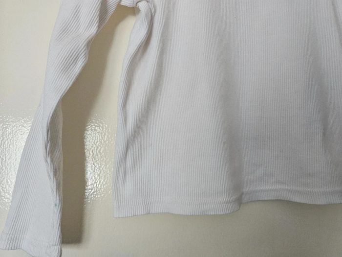 Haut blanc côtelé okaïdi 6 ans - photo numéro 2