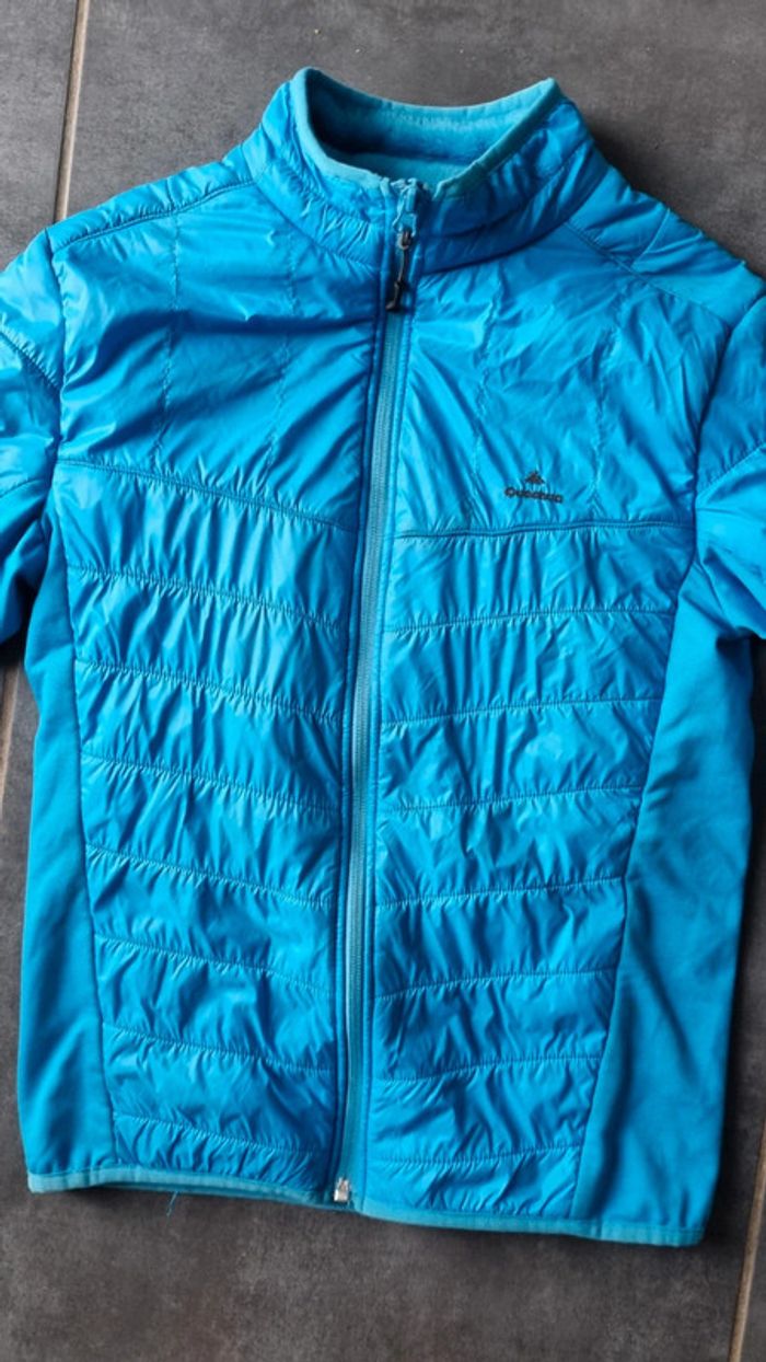 Blouson Décathlon bleu 14 ans tbe polaire intérieur - photo numéro 2