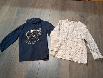 Lot 2 t-shirts manches longues col roulé 12 mois gemo obaidi