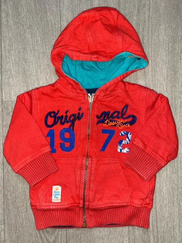 Gilet zippée réversible 6mois - photo numéro 2