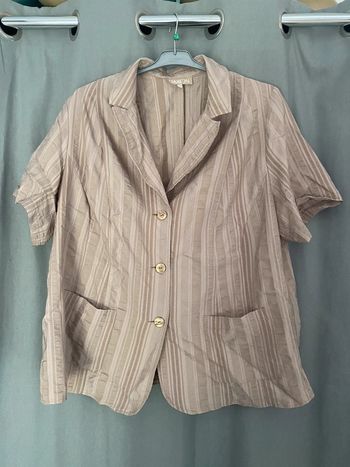 Chemise à manches courtes beige