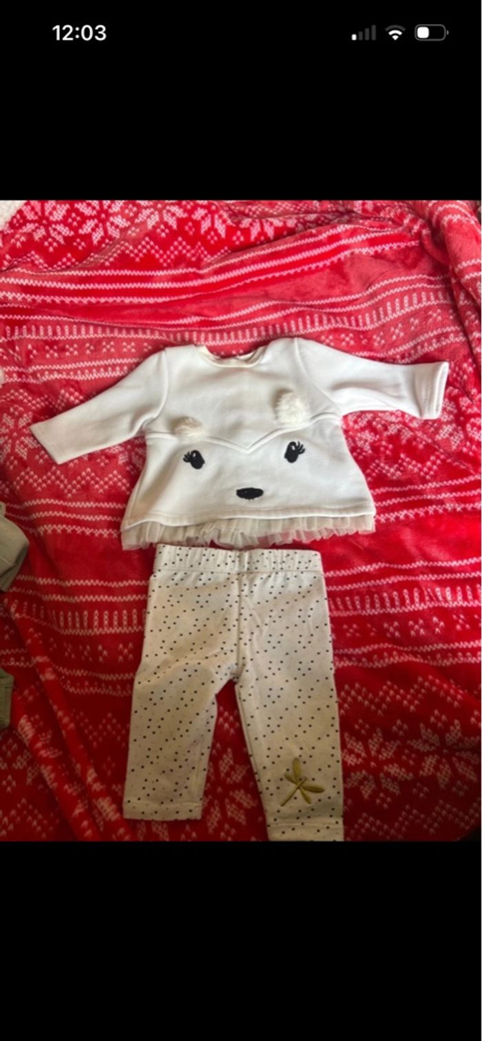 Ensemble bébé fille 1 mois