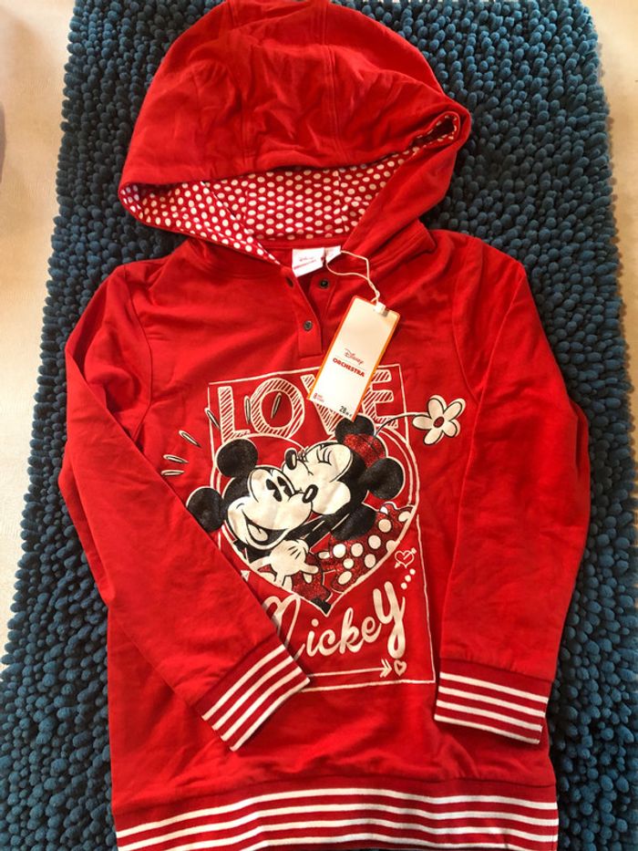 Sweat à capuche Mickey minnie - n e u f