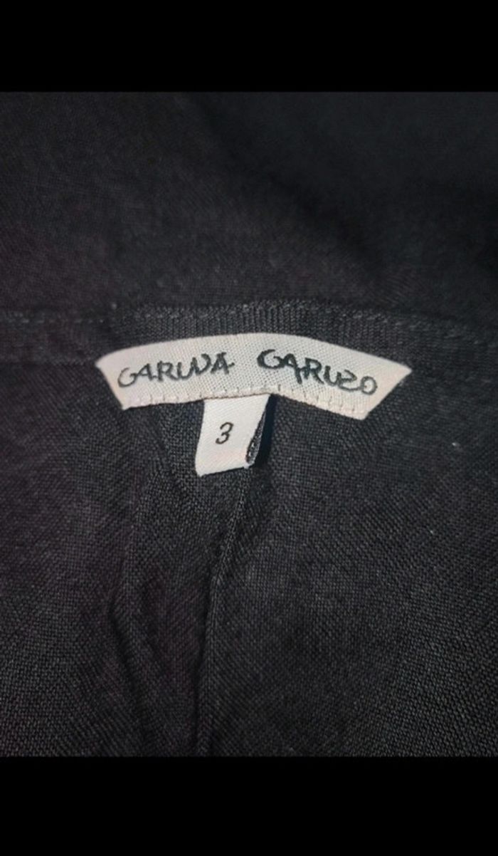 Blouse noire bi-matière Garuda Garuzo - photo numéro 2