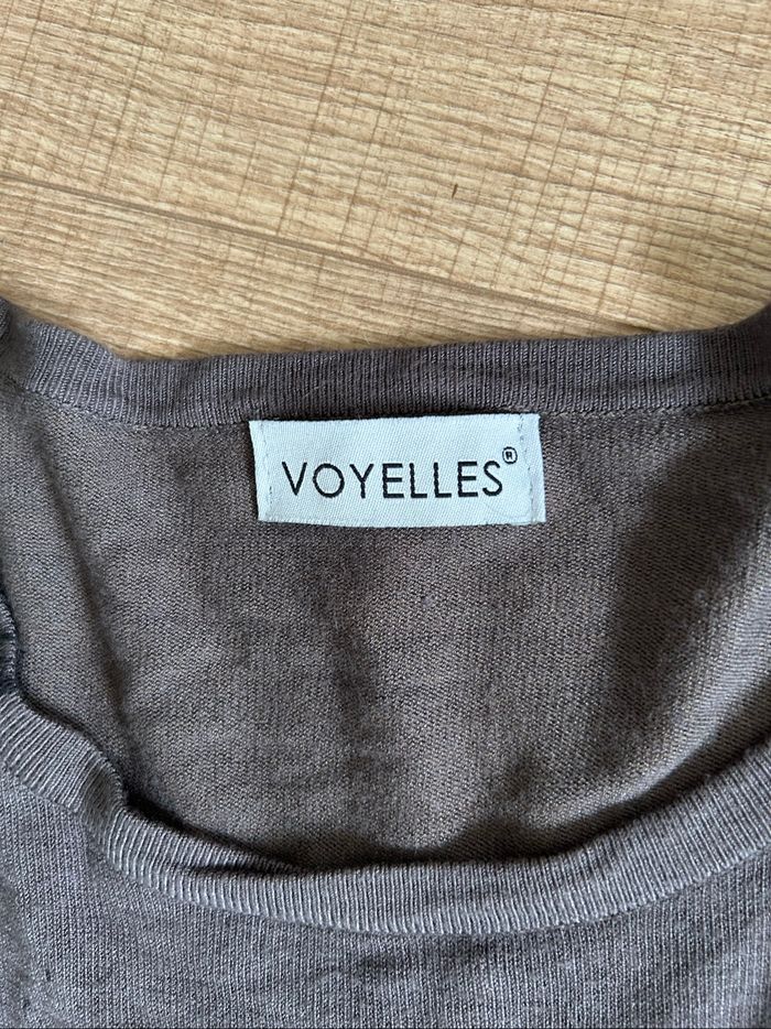 Robe pull grise à manches courtes Voyelles taille unique jamais portée - photo numéro 9