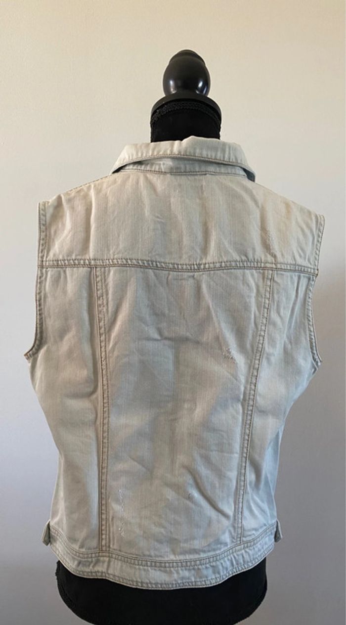 Blouson veste sans manche en jeans Pimkie taille S ou M - photo numéro 8