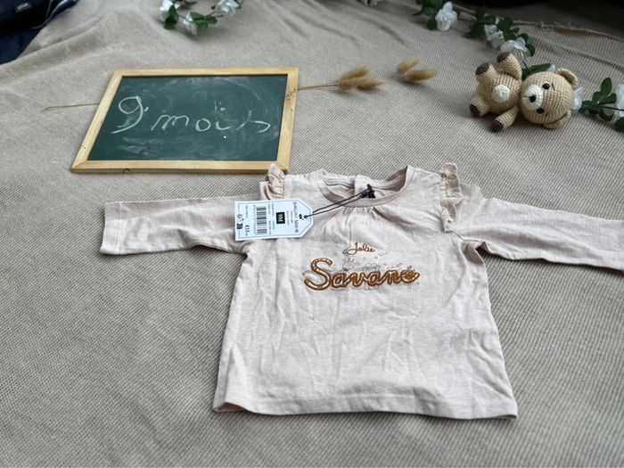 TEE shirt neuf avec étiquette, fille, 9mois, marque sergent major - photo numéro 3