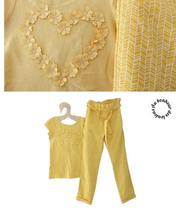 10 ans ensemble été teeshirt okaidi et pantalon fluide kiabi