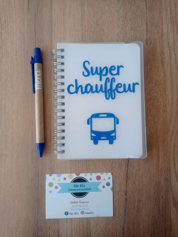Ensemble carnet et stylo super chauffeur