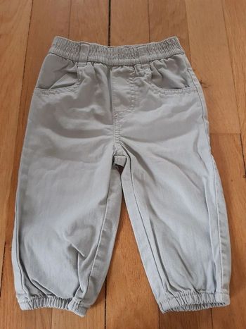 Pantalon coton gris (12M)