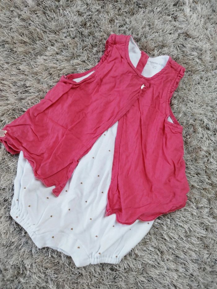 Jolie tenue style robe short sergent major 6 mois fille - photo numéro 2