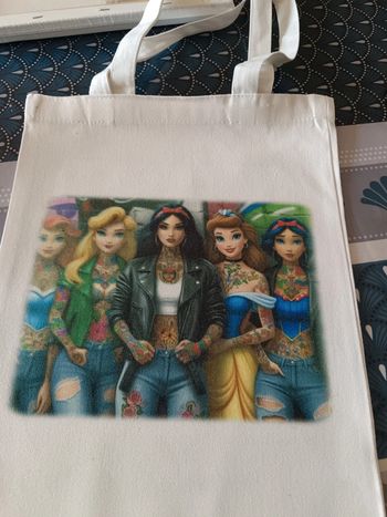 Tote bag princesse tatouées