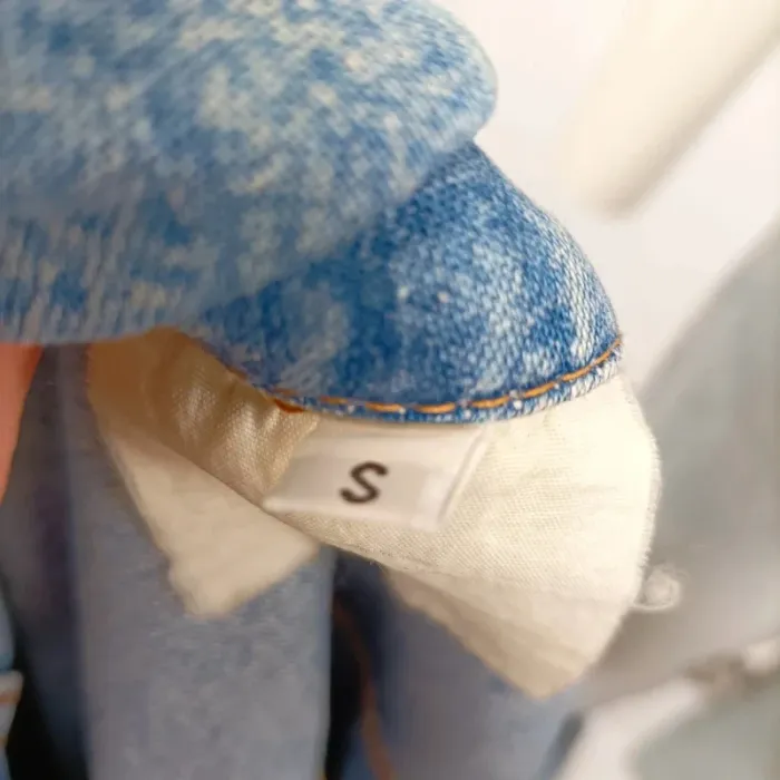 Veste en jean Ober - taille S - jean clair 100% coton bonne qualité A177 - photo numéro 11