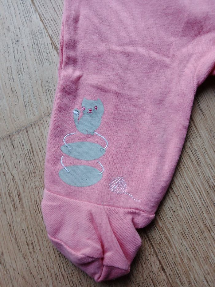 Legging bébé 1 mois avec pieds – Vertbaudet rose - photo numéro 2