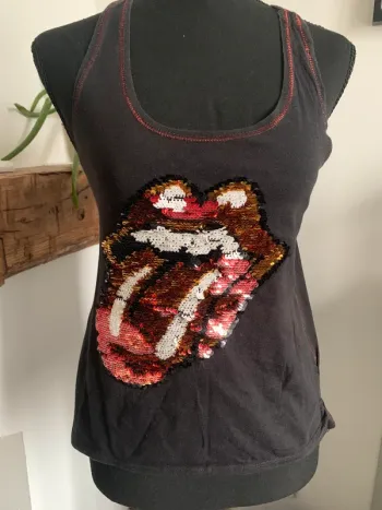 Débardeur noir The Rolling Stones taille 34/36