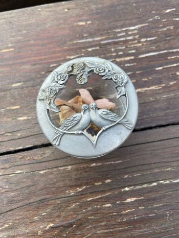 Pot pourri en verre avec couvercle diffuseur en étain