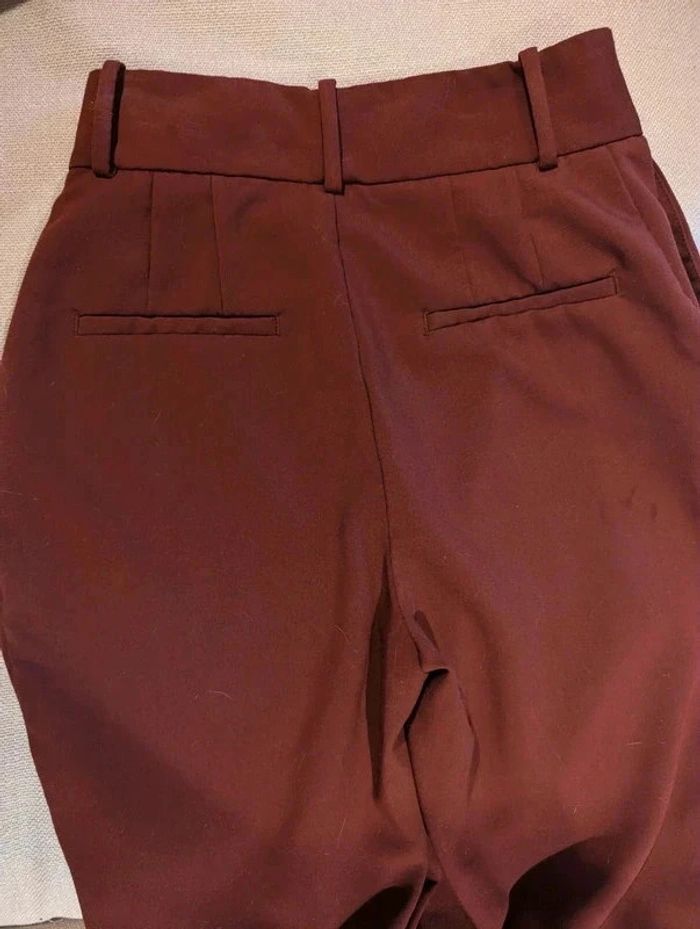 Pantalon classique zara couleur marron/brique - photo numéro 3
