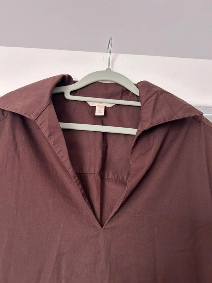Tunique robe marron col V h&m S neuf - photo numéro 5