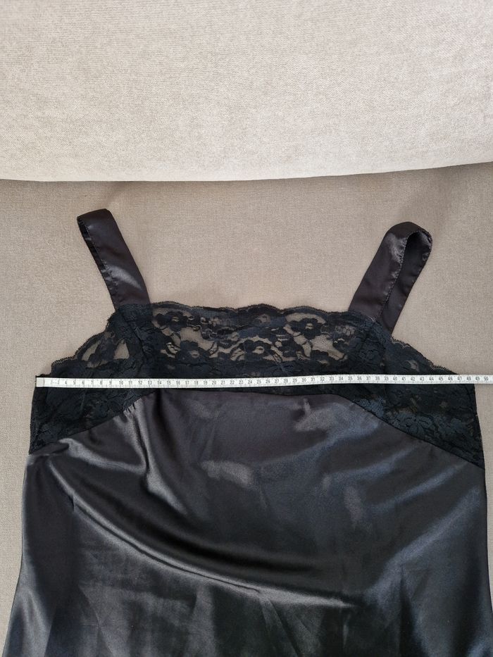 Débardeur noir effet satiné avec dentelle Bleu Bonheur - photo numéro 6