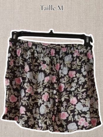Jupe noir fleurie - Taille M