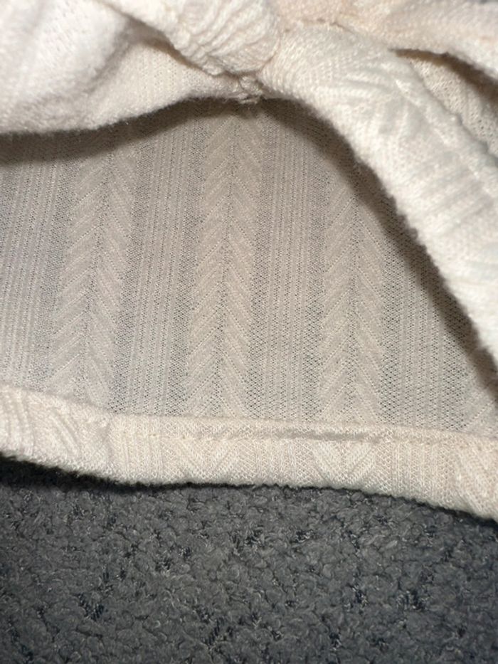 Bonnet / bandeau / turban de tête gros noeud crème - photo numéro 3