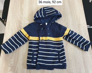 Gilet laine chaud doublé 36 mois Orchestra