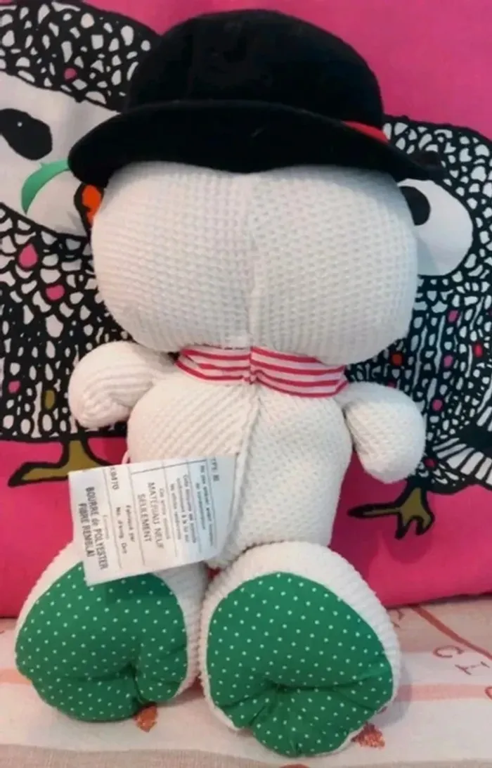Peluche fisher price cozies 1998  bonhomme de neige très très rare. - photo numéro 4