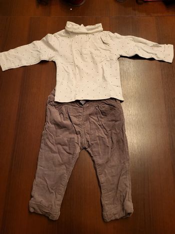 Ensemble pantalon et t shirt manches longues fille