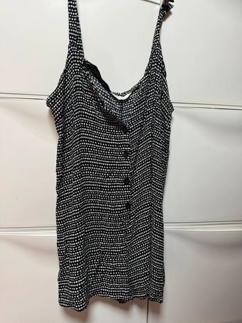 Débardeur style blouse femme noir et blanc primark taille 46