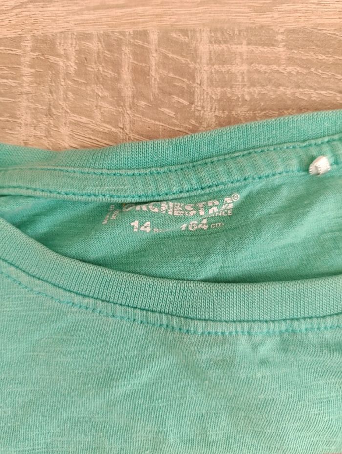 t-shirt manches courtes garçon taille 14ans - photo numéro 2