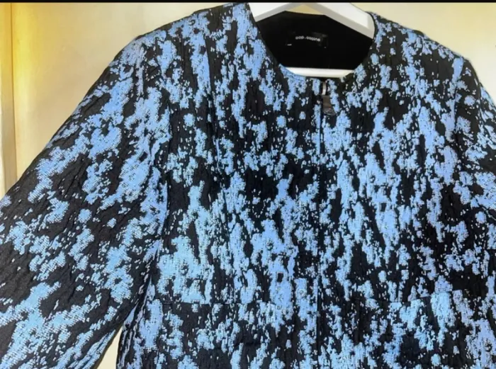 Magnifique Veste/ Teddy  Bleu/ Noir, taille L, Neuf avec étiquette - Cop Copine - photo numéro 4