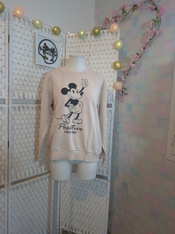 🏰 joli sweat disney mickey mouse  "Positive Vibes Only" femme TM/ 38 🌟