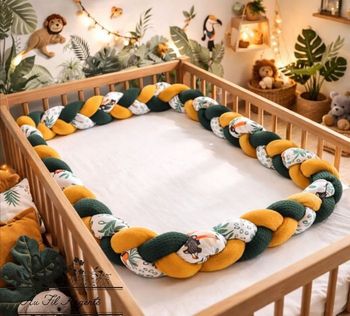 Tresse de lit fine en 3 épis de 4m jungle blanche
