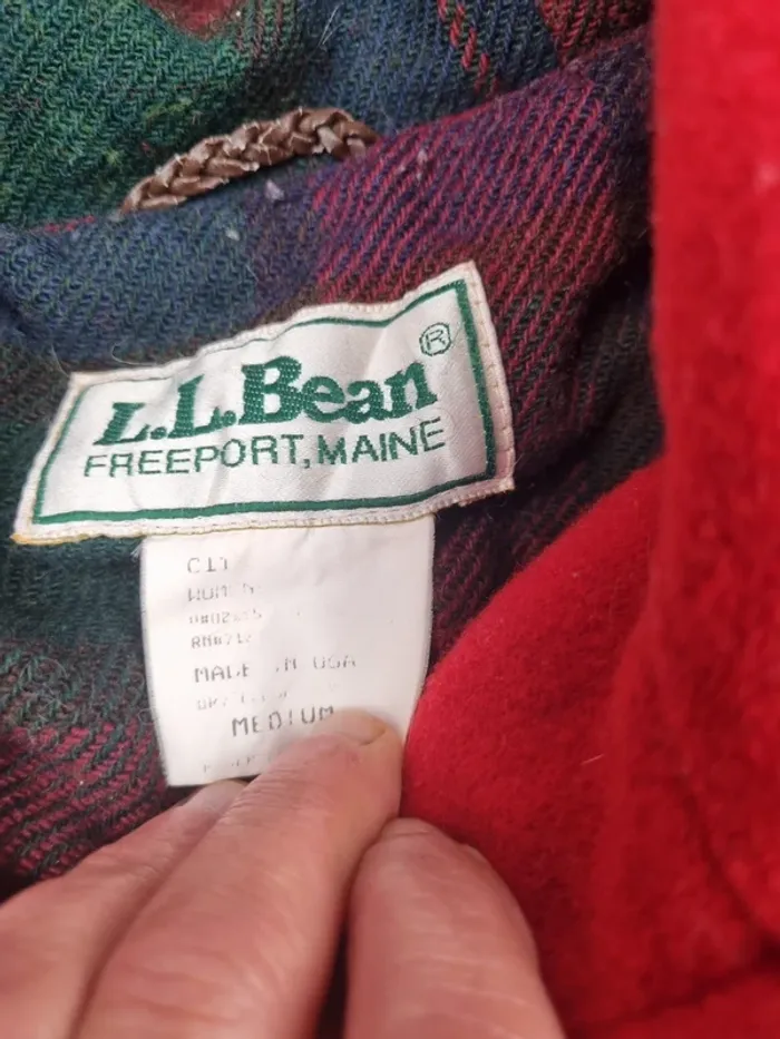 Caban rouge à capuche L.L. Bean – Taille M Femme (mesures en photos) - photo numéro 4