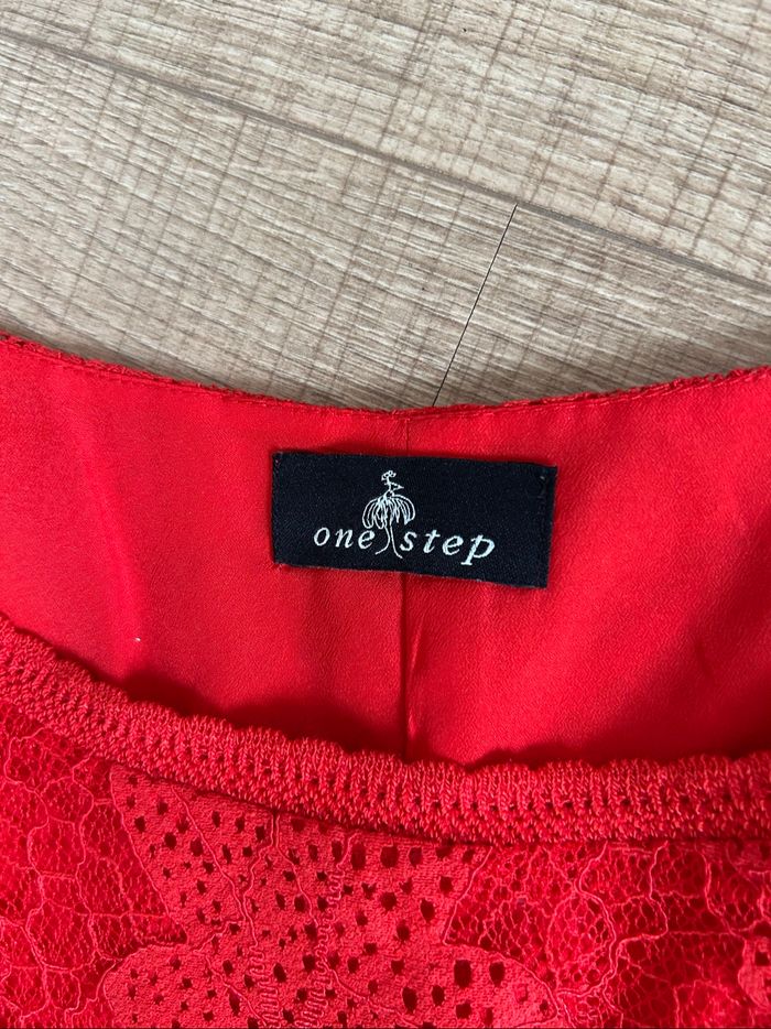 Robe rouge en dentelle One Step taille 38 TBE - photo numéro 10