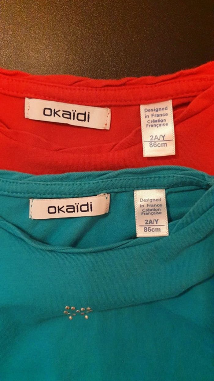 Lot de 2 tee-shirts manches courtes 2 ans - photo numéro 5