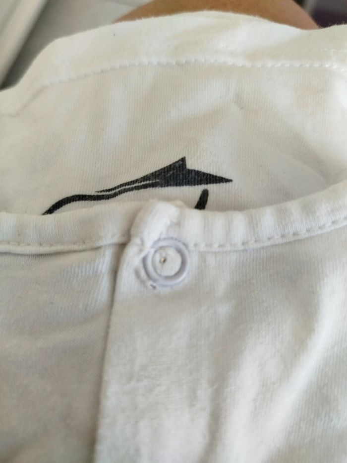 Tee-shirt manches longues blanc imprimé lila Influx taille 3mois - photo numéro 5